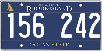 RI license plate 156242