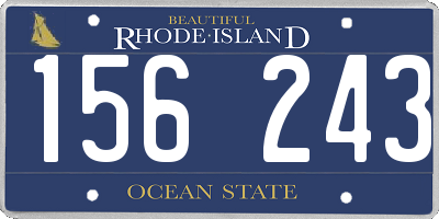 RI license plate 156243