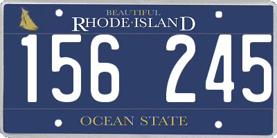 RI license plate 156245