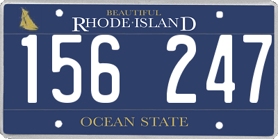 RI license plate 156247
