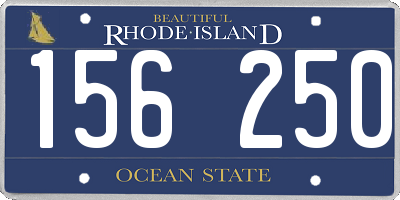 RI license plate 156250