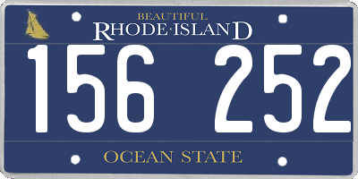 RI license plate 156252
