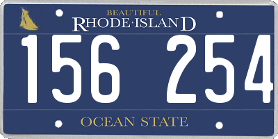 RI license plate 156254