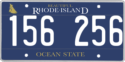 RI license plate 156256