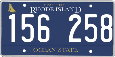 RI license plate 156258