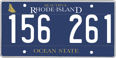 RI license plate 156261