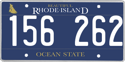 RI license plate 156262