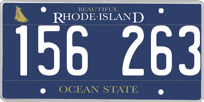 RI license plate 156263