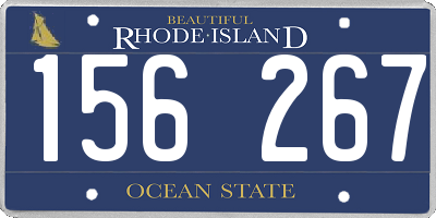 RI license plate 156267