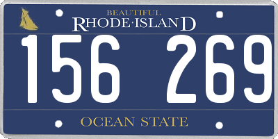 RI license plate 156269