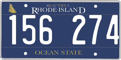 RI license plate 156274