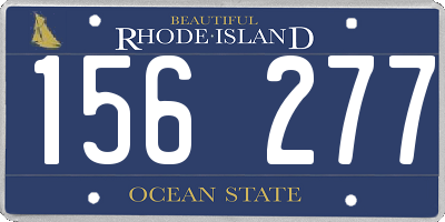 RI license plate 156277