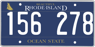 RI license plate 156278