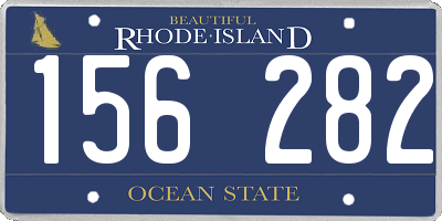 RI license plate 156282