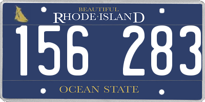 RI license plate 156283