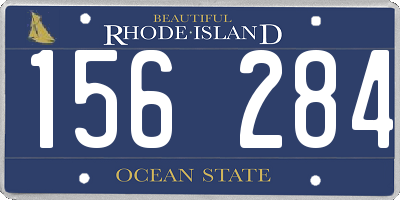 RI license plate 156284