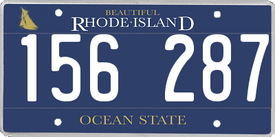 RI license plate 156287
