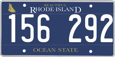 RI license plate 156292