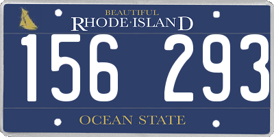 RI license plate 156293