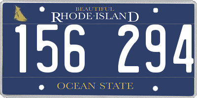RI license plate 156294
