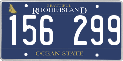 RI license plate 156299