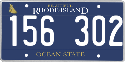RI license plate 156302