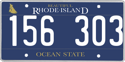 RI license plate 156303