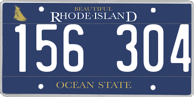 RI license plate 156304