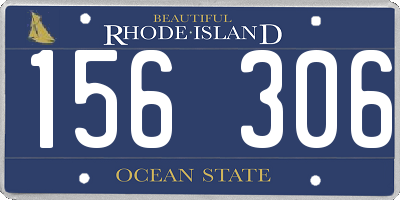 RI license plate 156306