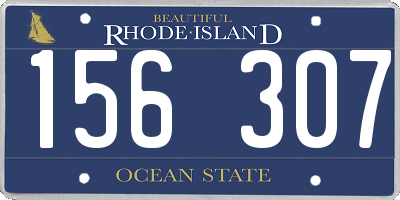 RI license plate 156307