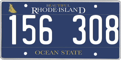 RI license plate 156308
