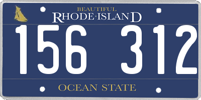RI license plate 156312
