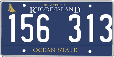 RI license plate 156313