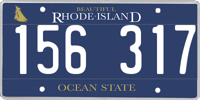 RI license plate 156317