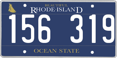 RI license plate 156319