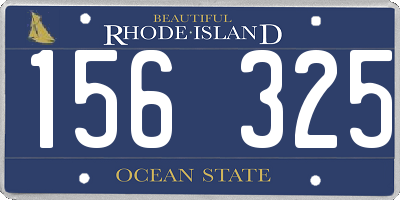 RI license plate 156325