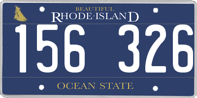 RI license plate 156326