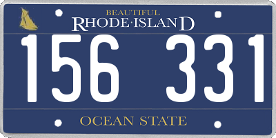 RI license plate 156331