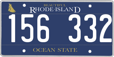 RI license plate 156332