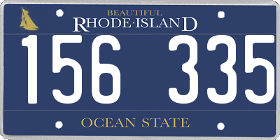 RI license plate 156335