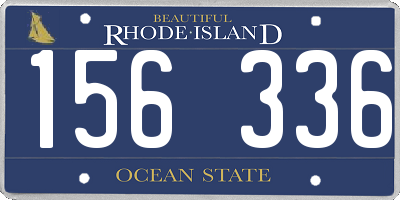 RI license plate 156336