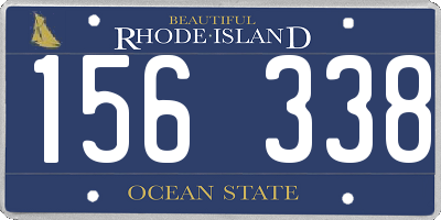 RI license plate 156338