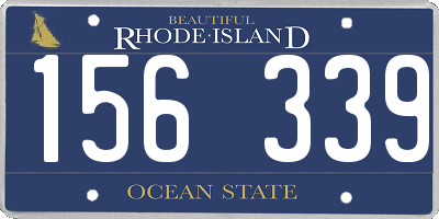 RI license plate 156339