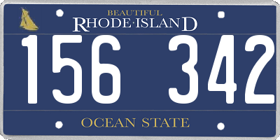 RI license plate 156342