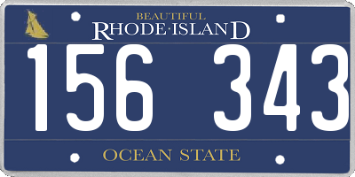 RI license plate 156343
