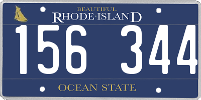 RI license plate 156344