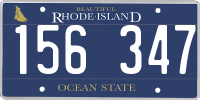 RI license plate 156347