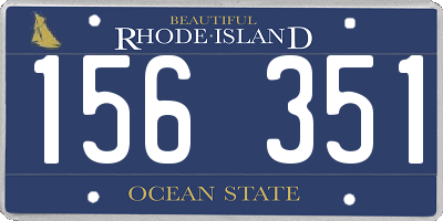 RI license plate 156351