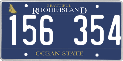 RI license plate 156354