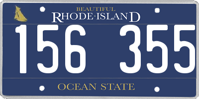 RI license plate 156355